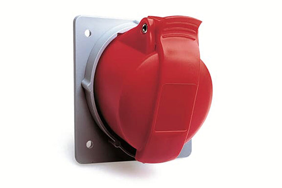 2CMA104608R1000 3P+N+E Female Industrial Panel Mounted Socket, Angled, UL/CSA. Replaces Part# ABB516RAM6SP