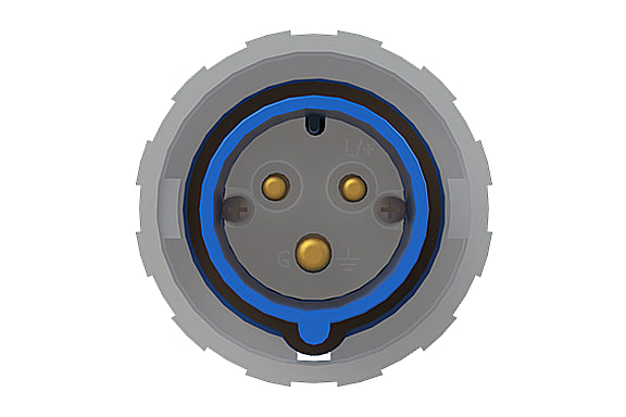 2CMA166460R1000 2P+E Industrial Plug. Replaces Part# 216P6W. Comparable part no. GW60026H, 0132-6, S31S25, 210576, 219306, 218.1633, 477303, PEW 1663 SV, PV216-6S