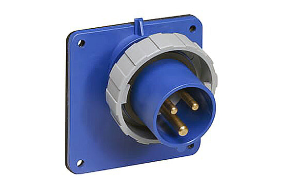 2CMA166678R1000 2P+E Panel Mounted Inlet, Unified Flange, Angled. Replaces Part# 216BAU6W