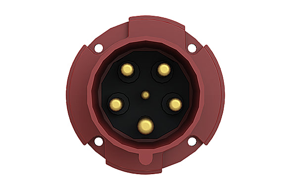 2CMA167234R1000 3P+N+E Panel Mounted Inlet, Unified Flange, Straight. Replaces Part# 463BU6