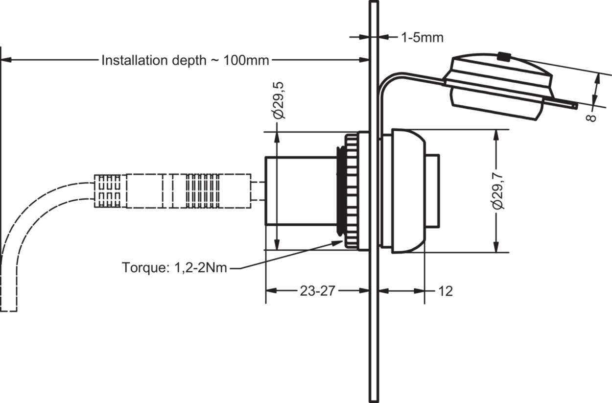 490112 Actuator Sensor cable assembly|Panel connector|USB|USB