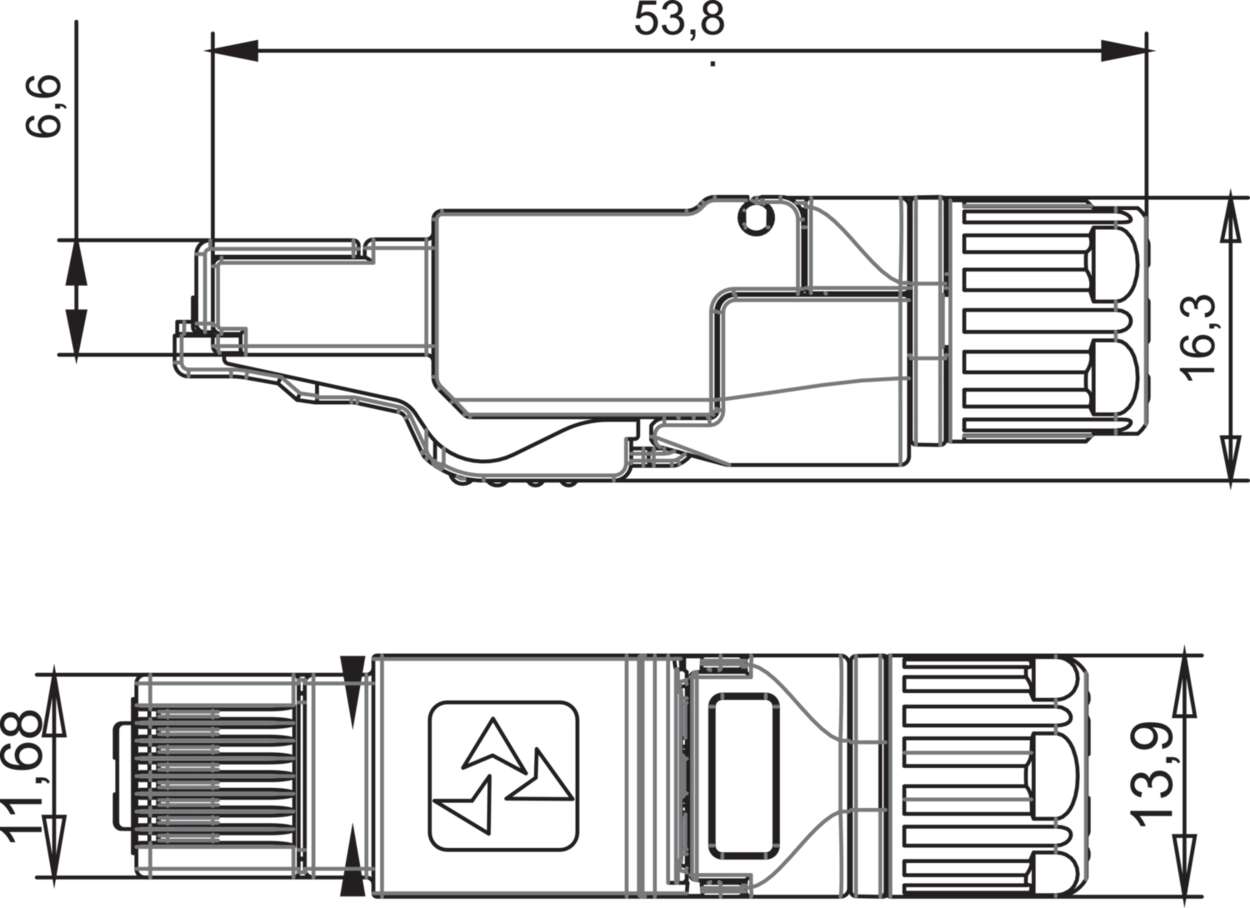 490177 Actuator Sensor cable assembly|Configurable connector|RJ45|RJ45