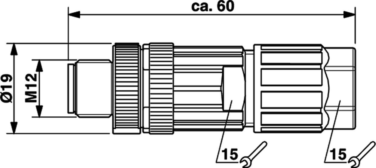 490191 Actuator Sensor cable assembly|Configurable connector|M 12|M 12