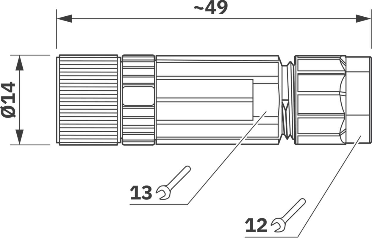 490242 Actuator Sensor cable assembly|Configurable connector|M 8|M 8