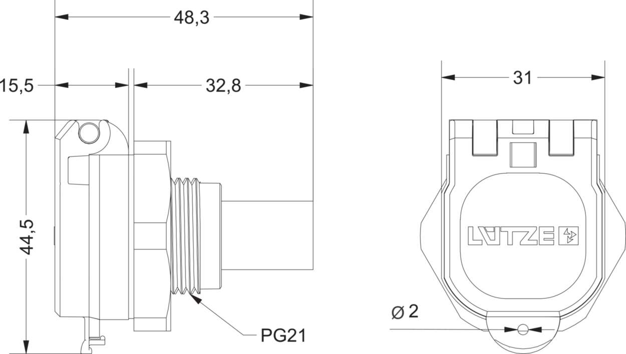 493117 Actuator Sensor cable assembly|Panel connector|USB|USB