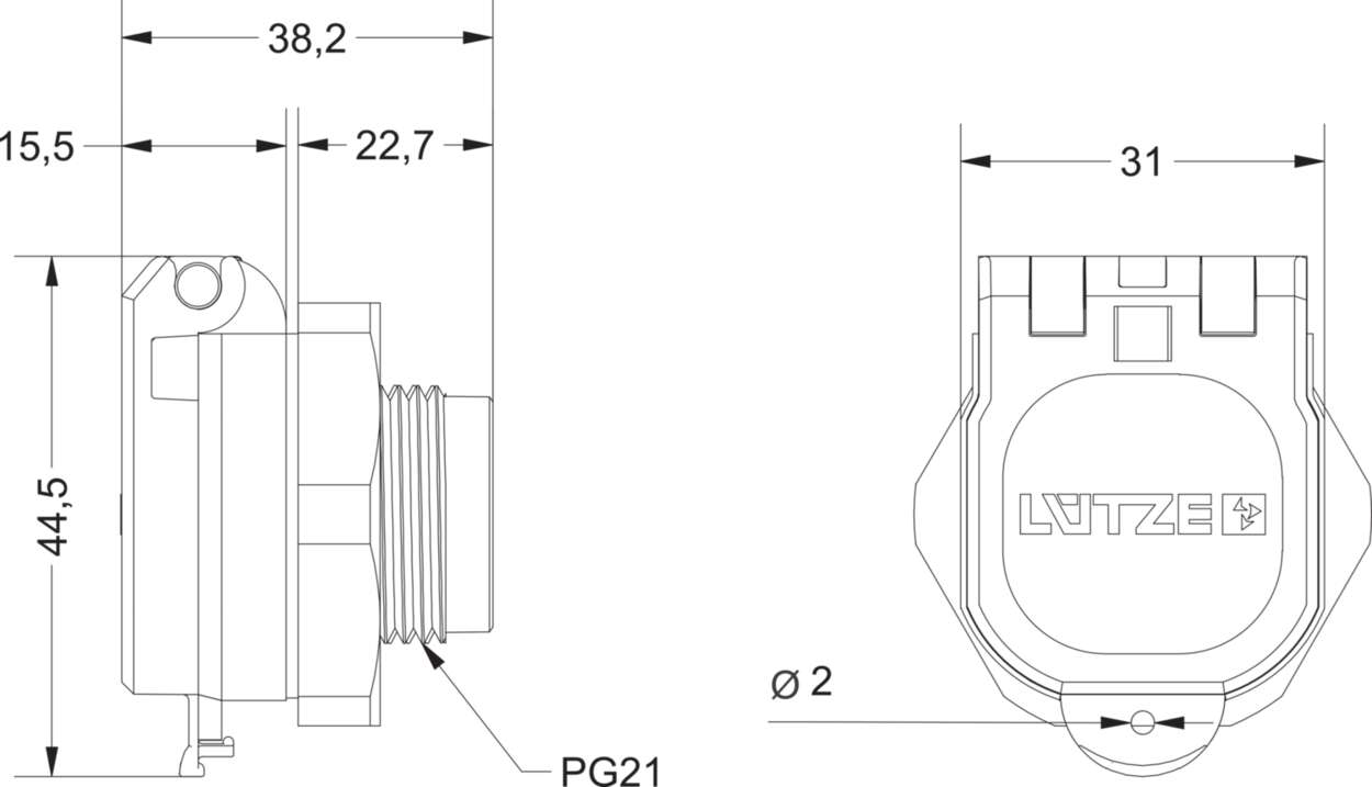 493120 Actuator Sensor cable assembly|Panel connector|USB|USB