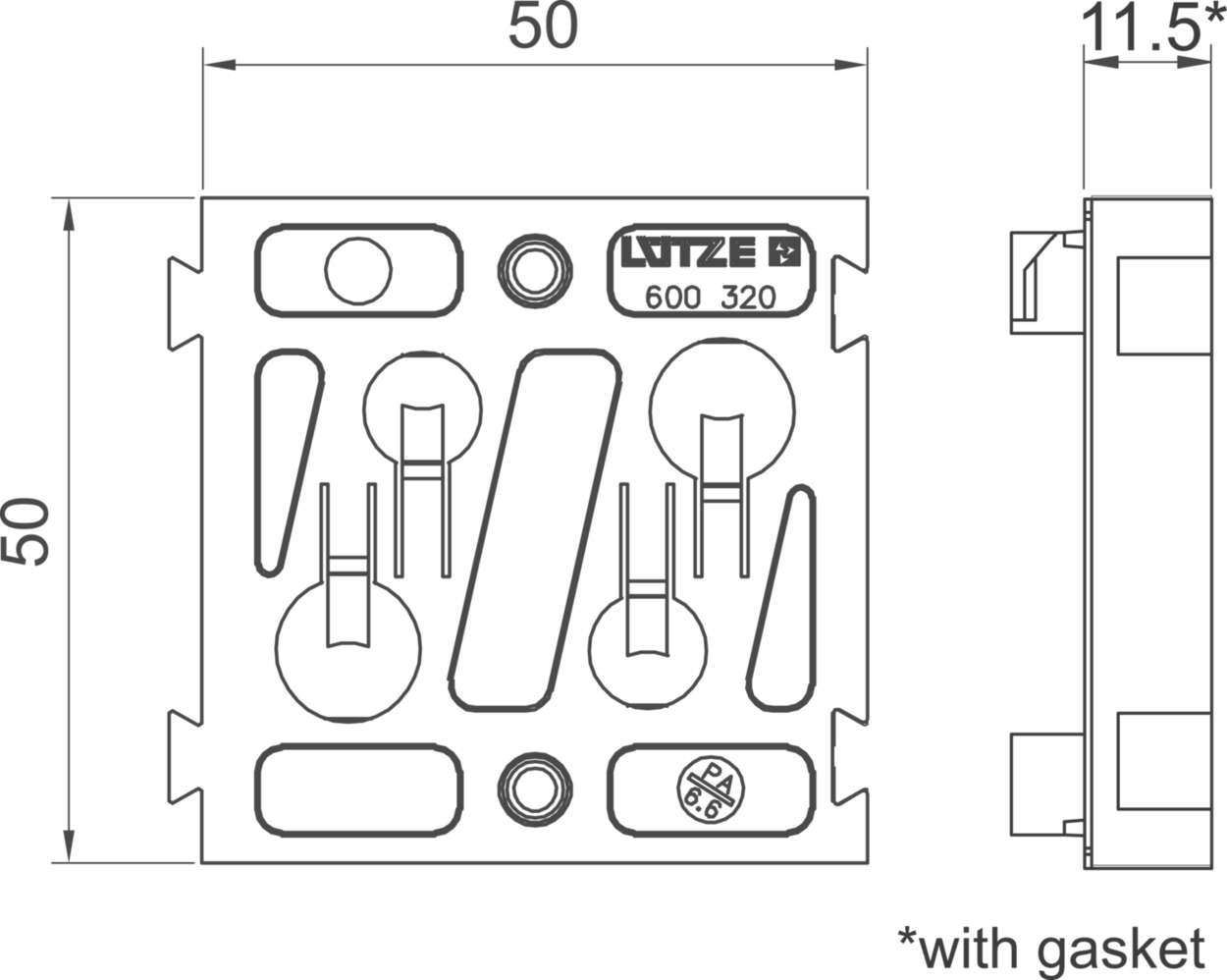 600320 Cable fitting + accessories|Cablefix|Flange|Flange