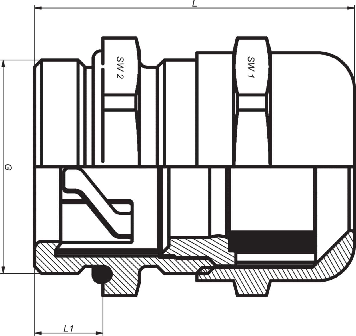 600372 Cable fitting + accessories|Cable fitting|TOP-T-S-EMV2|metric
