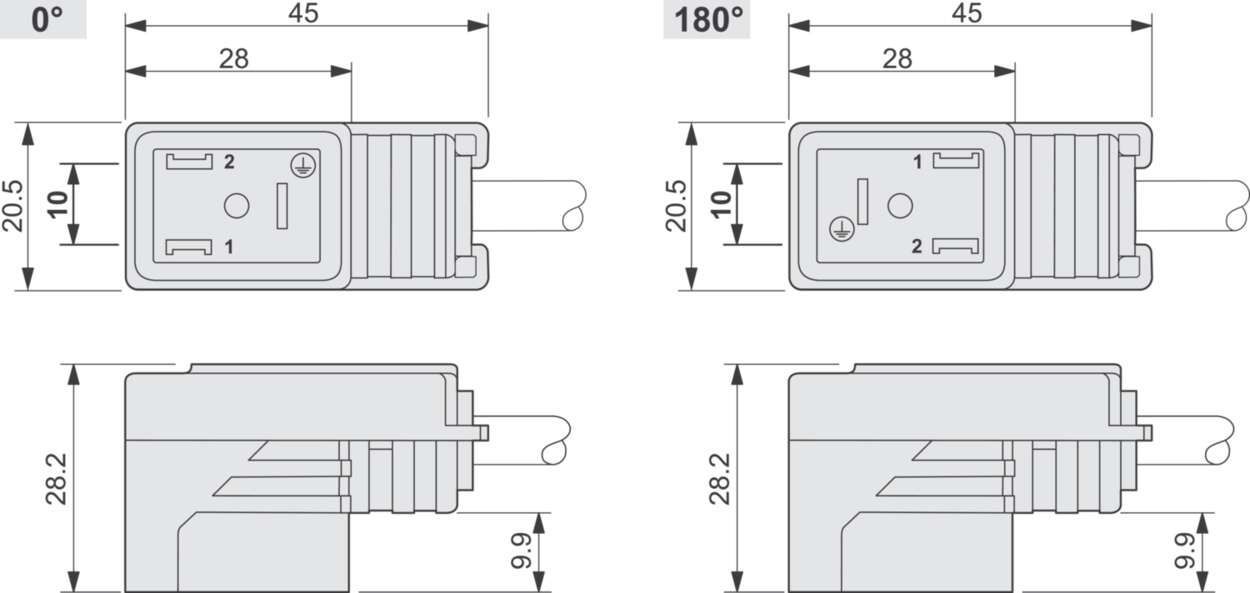 709716 Protection and suppression techn|Valve connector|With cable|Design B DIN