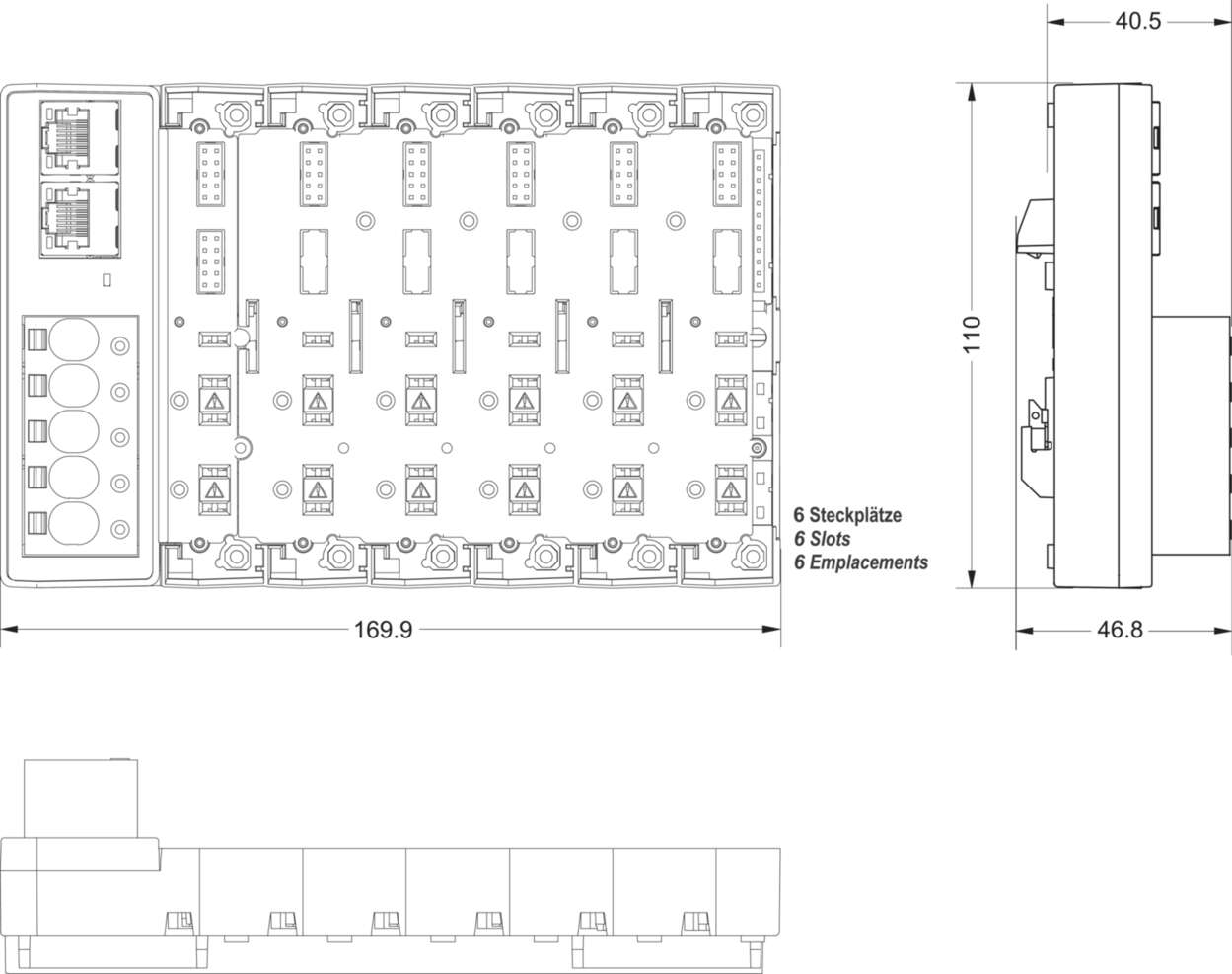 Housing|LCOS|Supply set BUS|57.5 mm