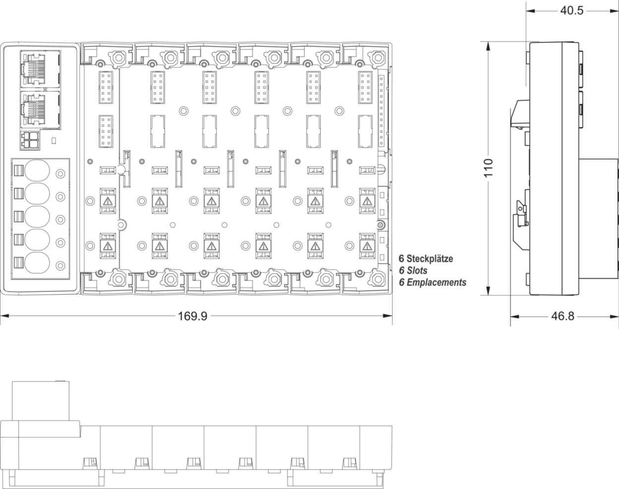 Housing|LCOS|Supply set BUS|57.5 mm