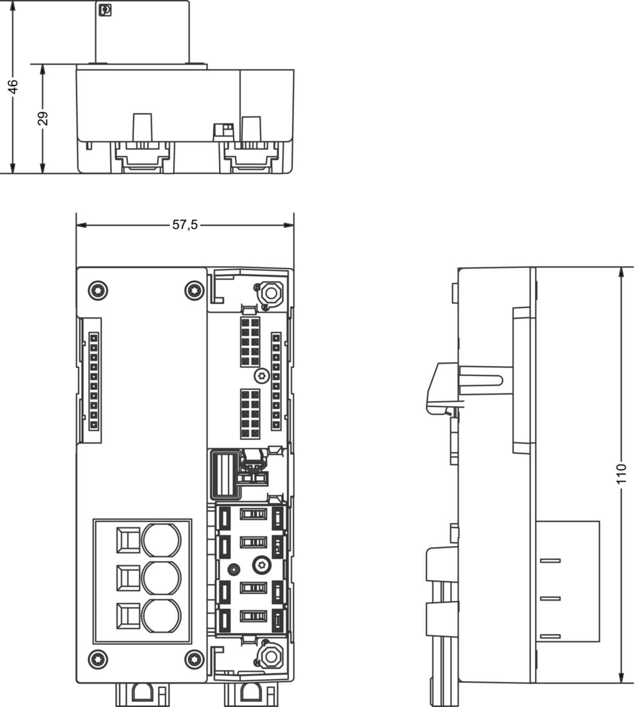 Housing|LCOS|Supply set BUS|57.5 mm