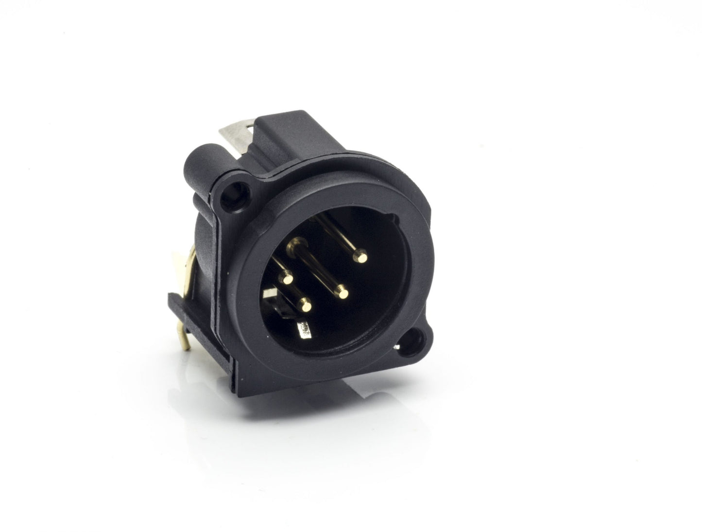 AC4MAH-AU-B 4 Pole XLRMale ChassisMount, AType, Gold Plated Contacts. Comparable part no: NC4MAH