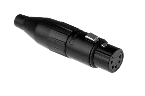AC5FB BULK 5 Pole XLR Female Cable Connector,Machined Contacts, Black Finish, Bulk Packaging. Comparable part no: NC5FX-BAG-D