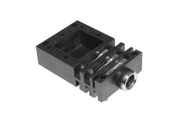 ACJS-NH35 1/4" Single Horizontal PCB Phone Jack, Stereo,Metal Bore, Without Nut,Threadless