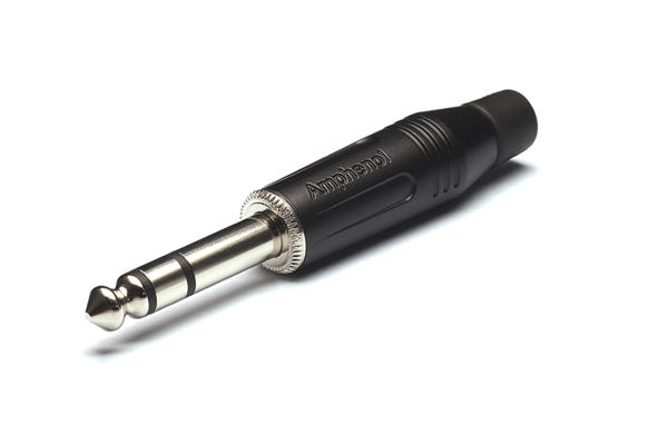 ACPS-GB BULK 1/4" Stereo Straight Plug,Musician Range, Black Finish, Bulk Packaging