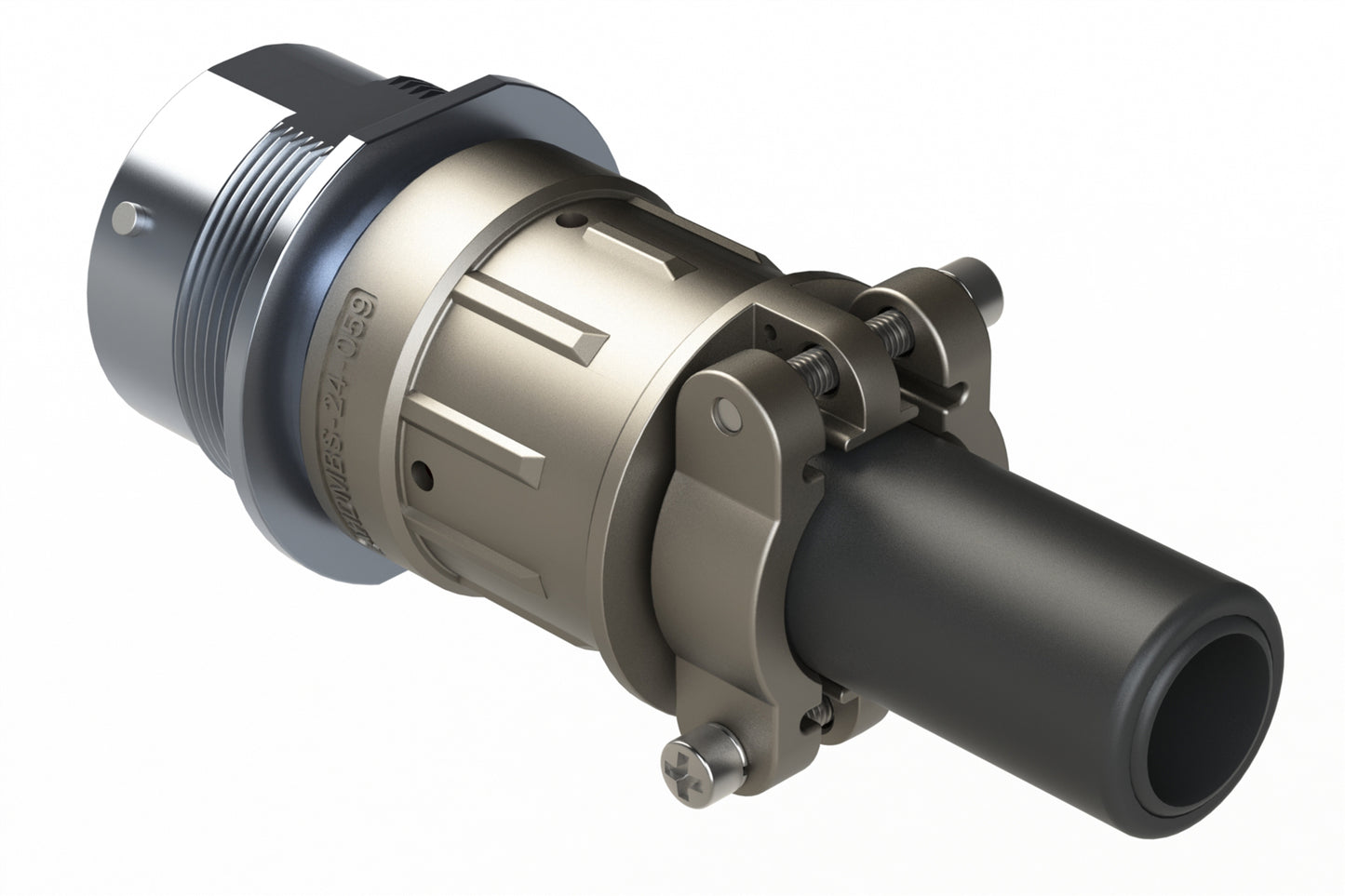 AHDBM04-24-91PR16-059 9 Position ISOBUS Receptacle Kit, Pin, Shell Size 24, Reduced Seal, Wide Thread Adapter (WTA), Cable Clamp Backshell, Break-Away. Note: Use (Size 8) PN# AT60-204-08141-16 contacts for 6AWG/16mm² applications