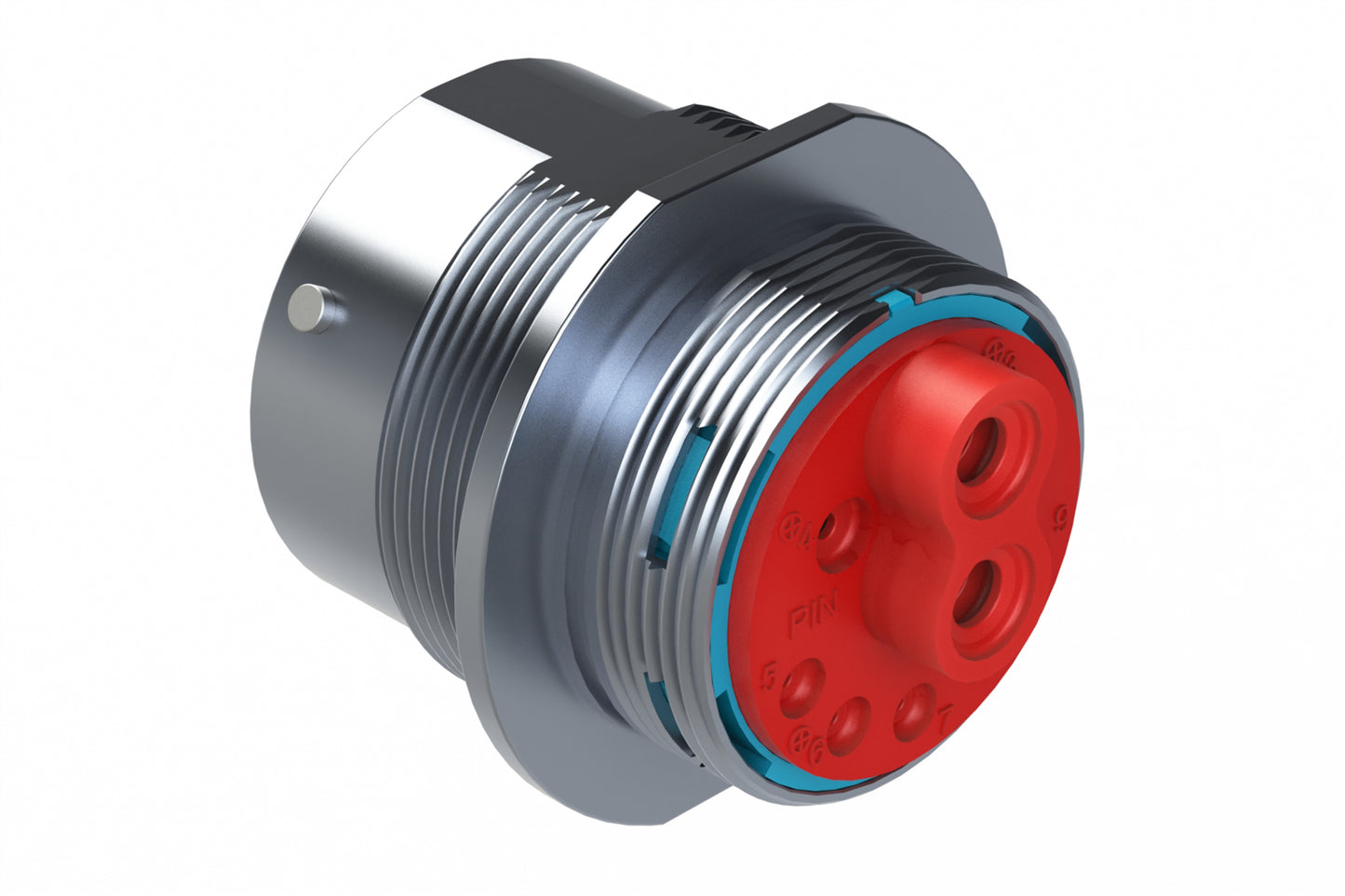 AHDBM04-24-91PR16 9 Position ISOBUS Receptacle, Pin, Shell Size 24, Reduced Seal, Wide Thread Adapter (WTA), Break-Away. Note: Use (Size 8) PN# AT60-204-08141-16 contacts for 6AWG/16mm² applications