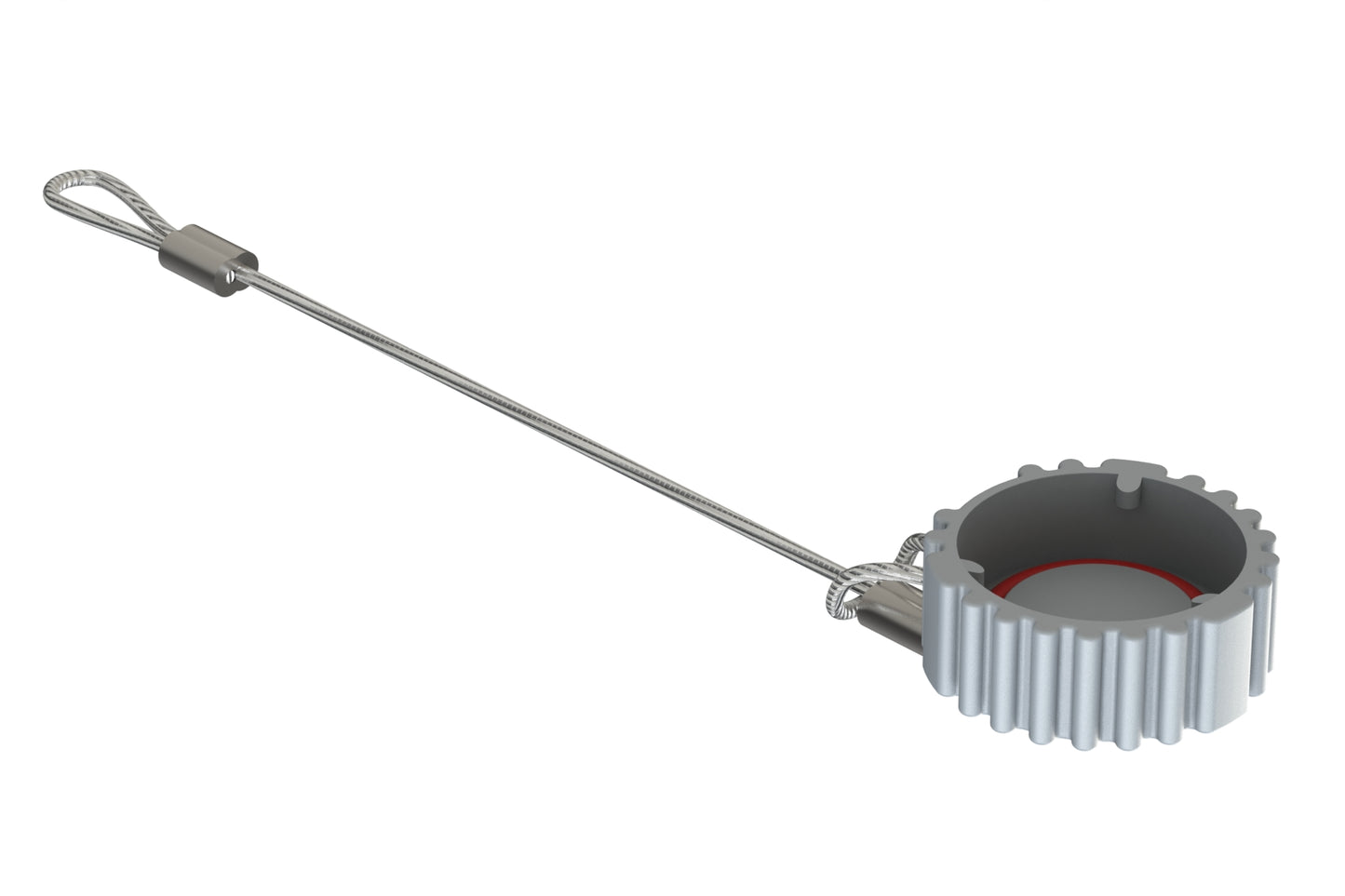 AHDC16-5-LA Protective Cap for 5 Position Receptacles, with Lanyard, AHD Series, Grey