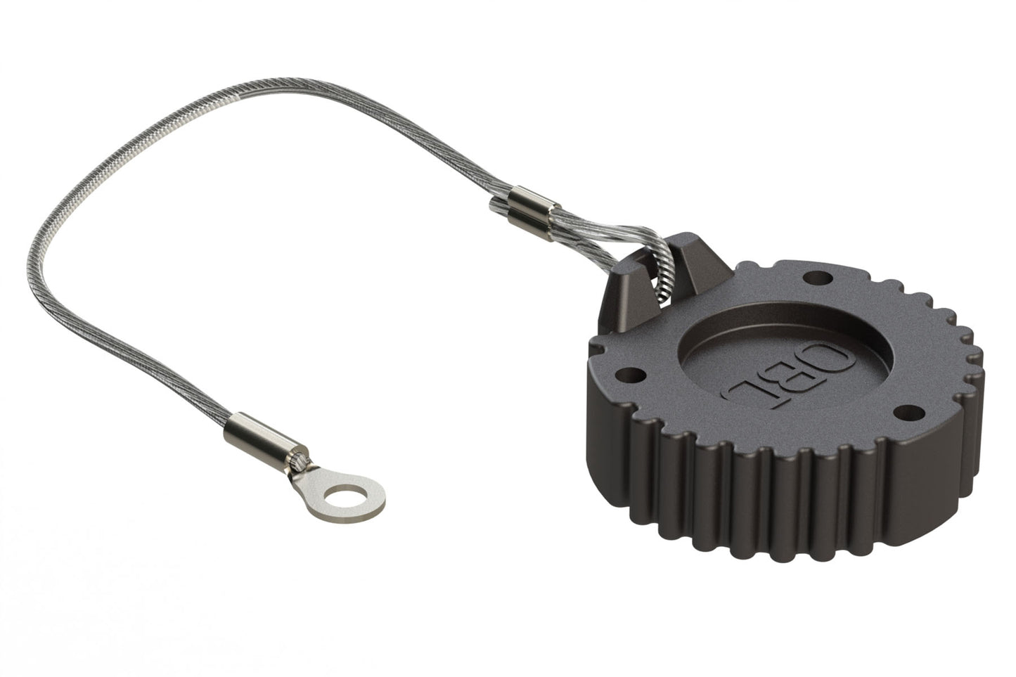 AHDC169-TMOBDBK AHD Series 9 Pin Receptacle Cap w/ Metal Tether OBD BLACK