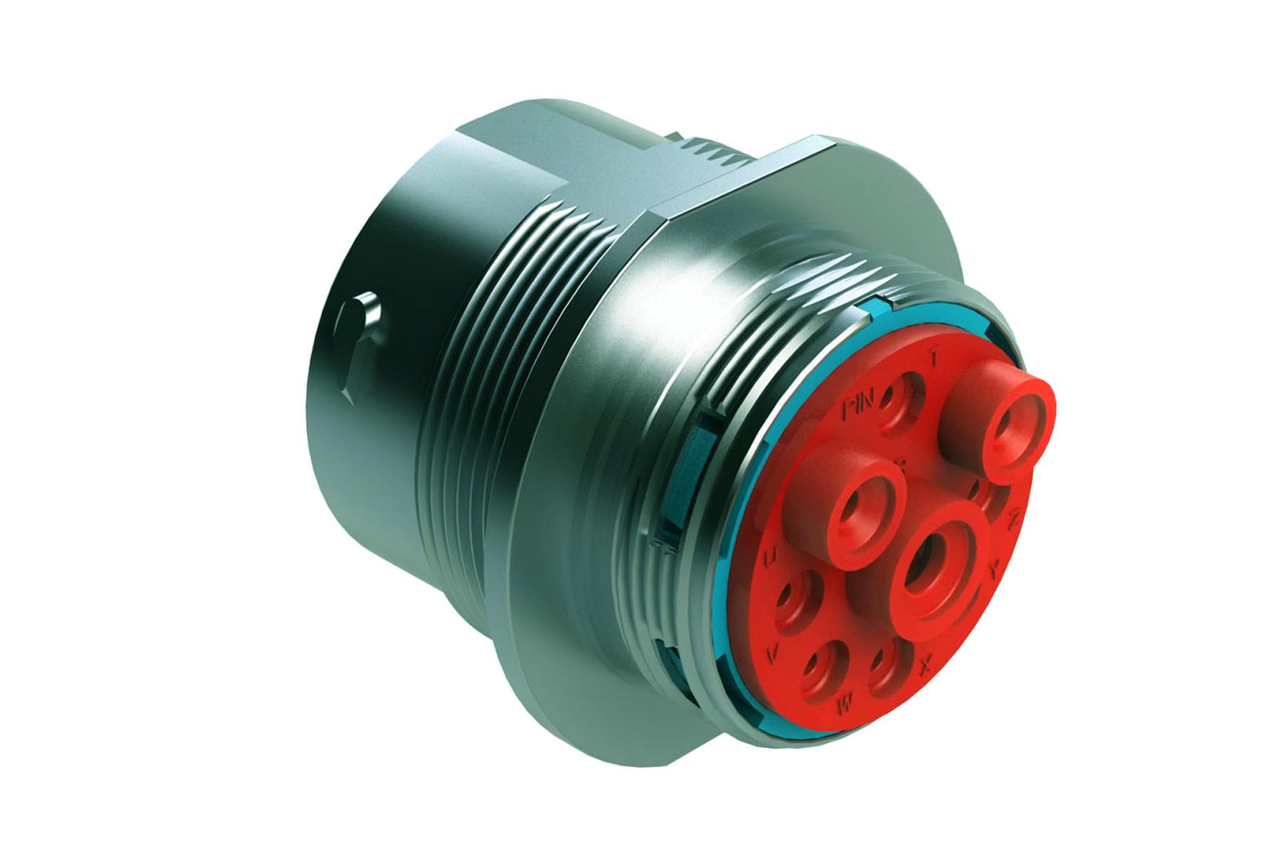 AHDM04-24-09PR 9 Position Receptacle, Pin, Shell Size 24, Reduced Diameter Seal, Wide Thread. HD34-24-9PN