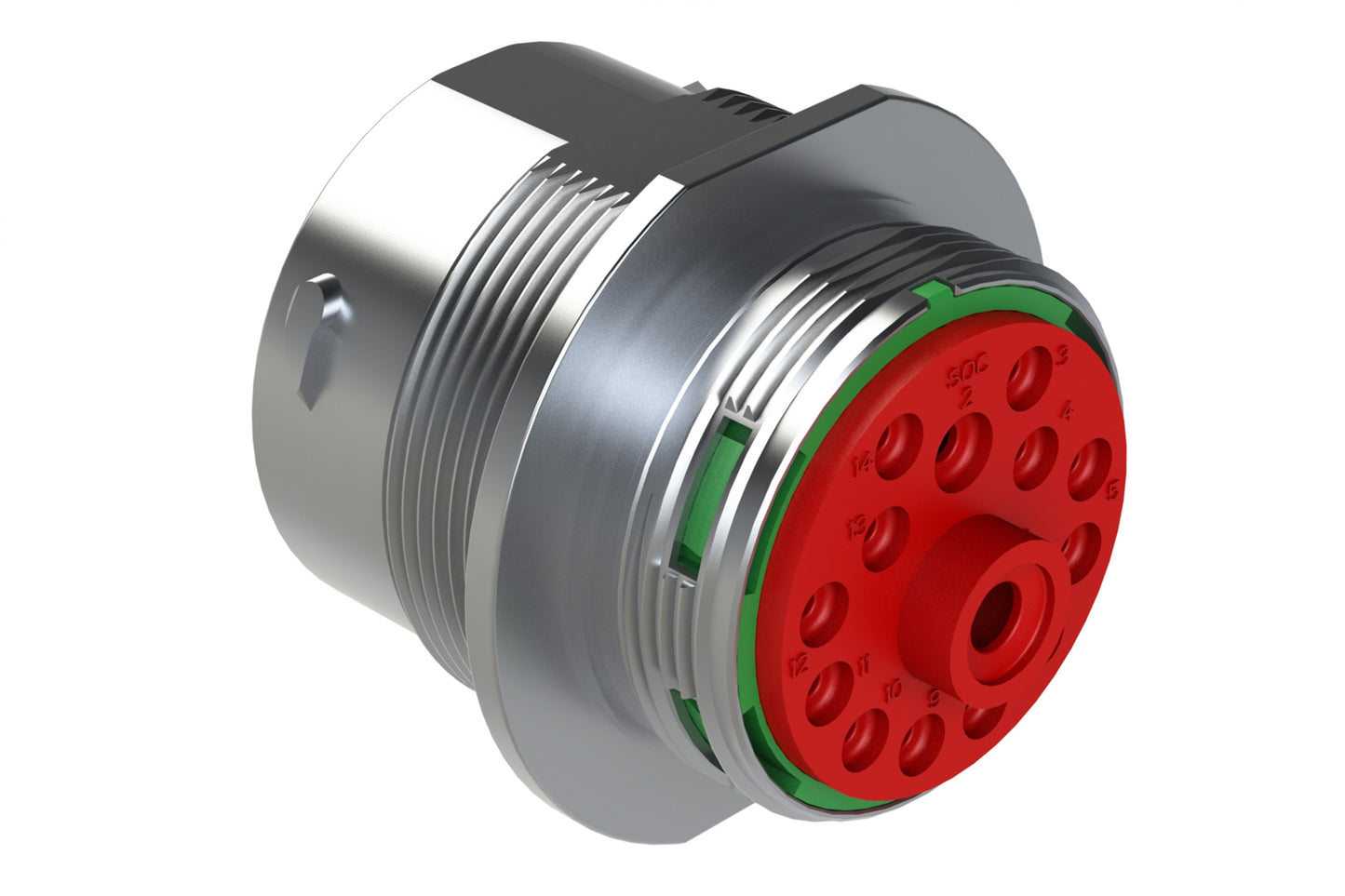AHDM04-24-14SN 14 Position Receptacle, Socket, Shell Size 24, Normal Diameter Seal (Green Adapter). HD34-24-14SN