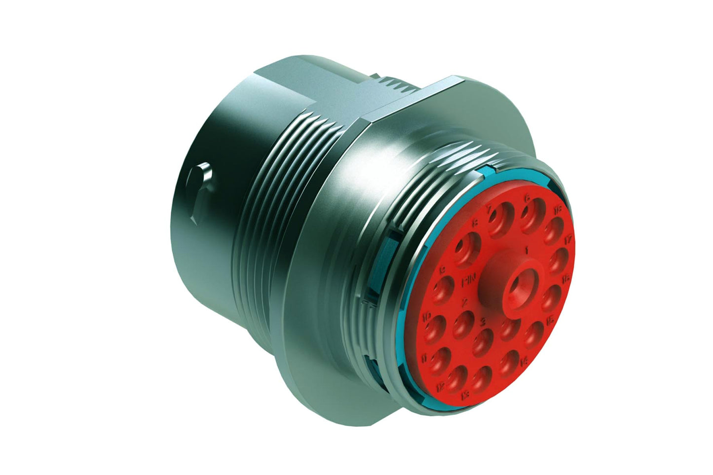 AHDM04-24-18PR 18 Position Receptacle, Shell Size 24, Pin, Reduced Diameter Seal, Wide Thread. HD34-24-18PE