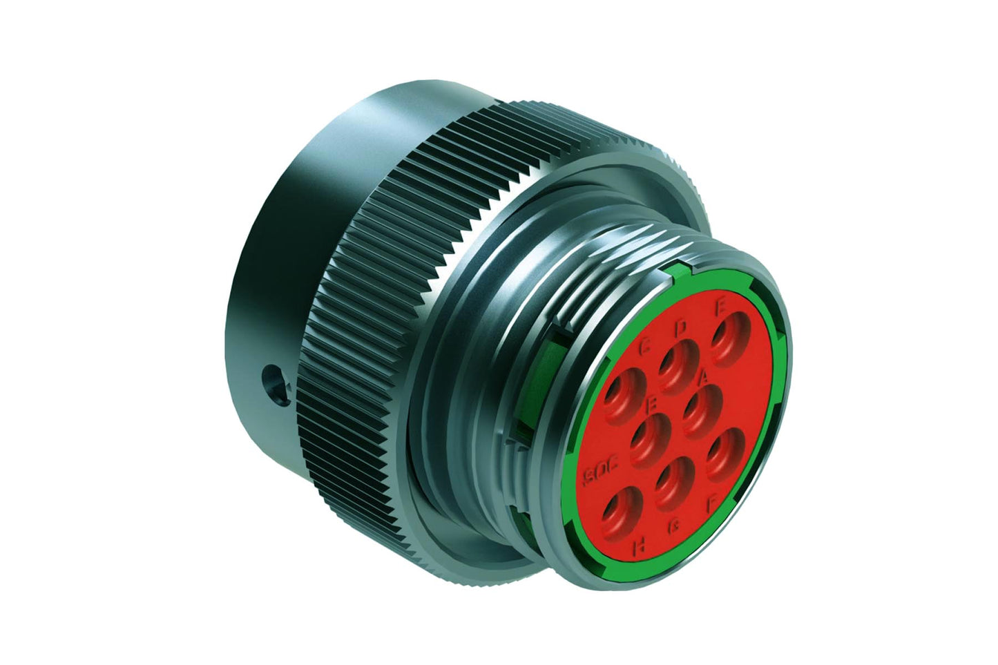 AHDM06-18-08SN 8 Position Plug, Shell Size 18, Socket, Standard Seal, Wide Thread. HD36-18-8SN