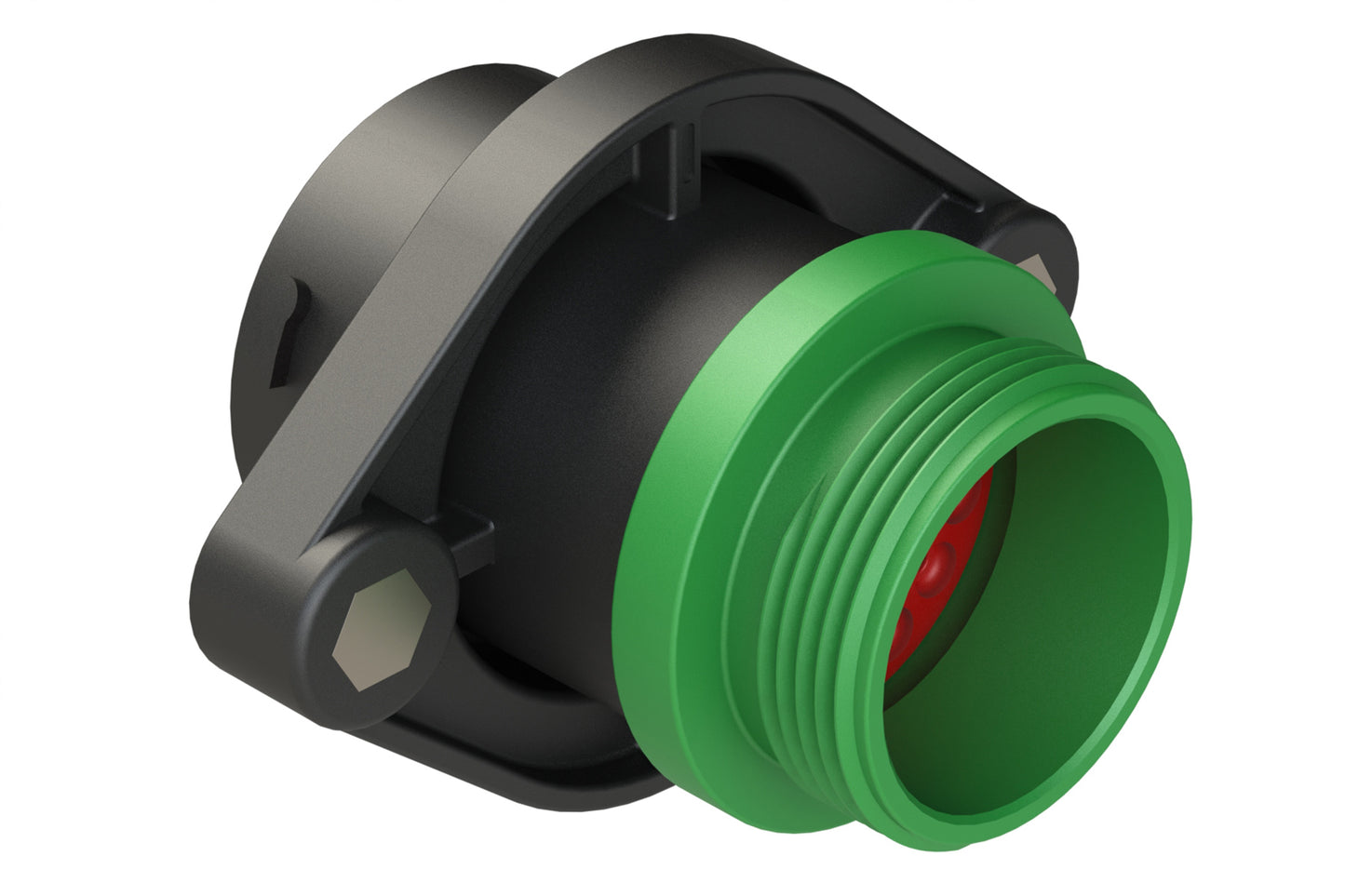 AHDP02-24-23SN-STA 23 Position Panel Mount Receptacle, Socket, Shell Size 24, Normal Diameter Seal (Green Adapter), Small Thread Adapter