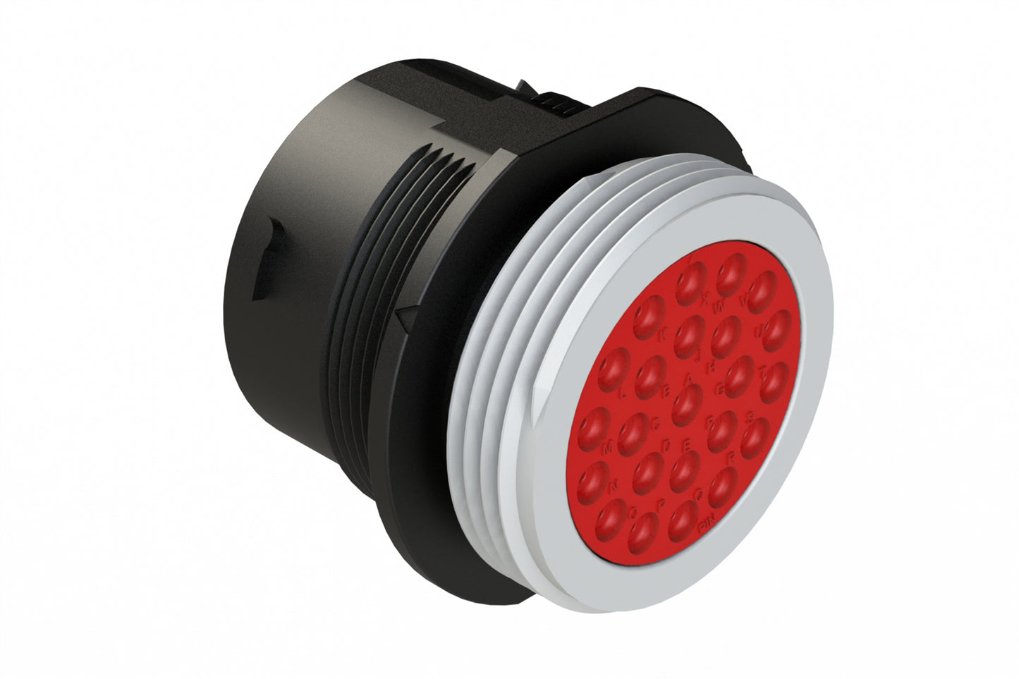 AHDP04-24-23PT-WTA 23 Position Receptacle, Pin, Shell Size 24, Plastic, Thin Diameter Seal (Grey Adapter), Wide Thread Adapter (WTA)