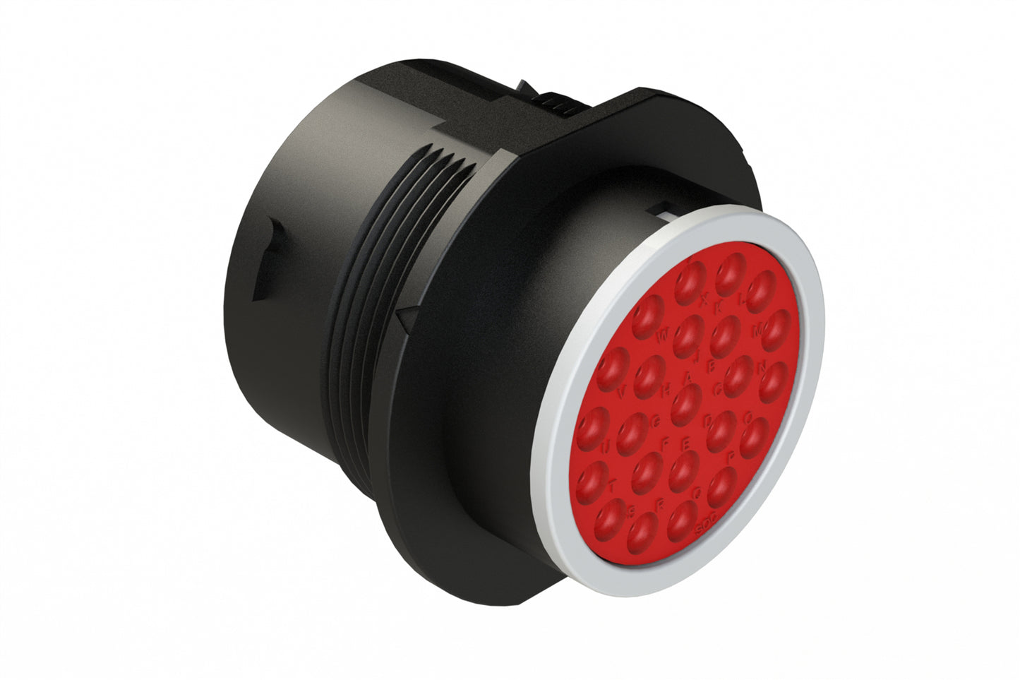 AHDP04-24-23ST-SRA 23 Position Receptacle, Socket, Shell Size 24, Plastic, Thin Diameter Seal (Grey Adapter), Smooth Ring Adapter (SRA). HDP24-24-23ST