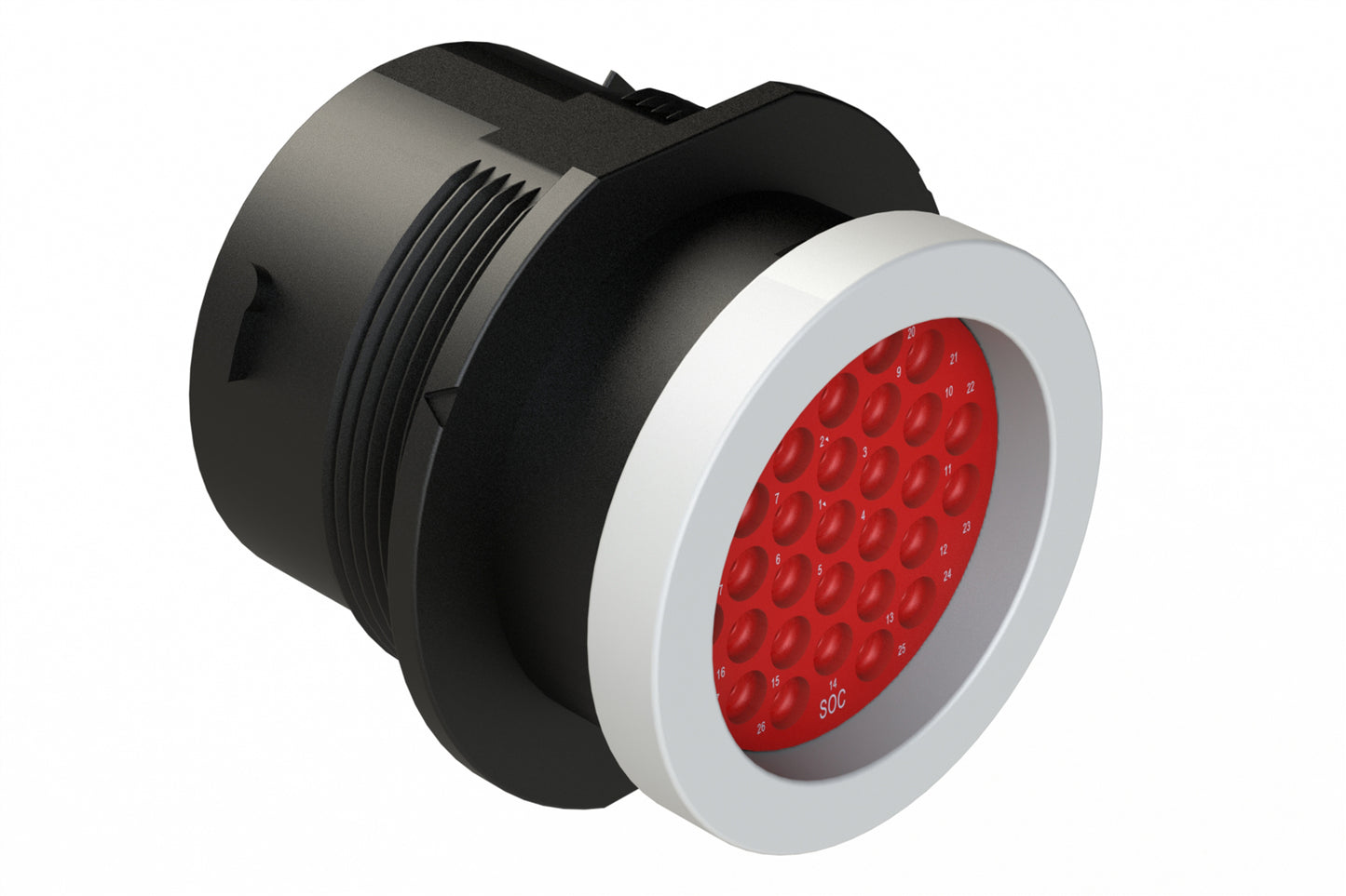 AHDP04-24-31ST-BRA 31 Position Receptacle, Socket, Shell Size 24, Thin Diameter Seal (Grey Adapter), Backshell Ring Adapter. HDP24-24-31ST-L017