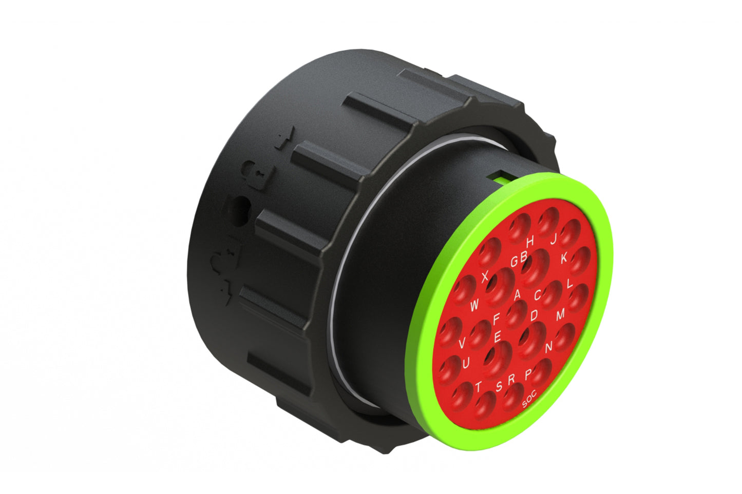 AHDP06-24-21SN-SRA 21 Position Plug, Socket, Shell Size 24, Normal Diameter Seal (Green Adapter), Smooth Ring Adapter. HDP26-24-21SN