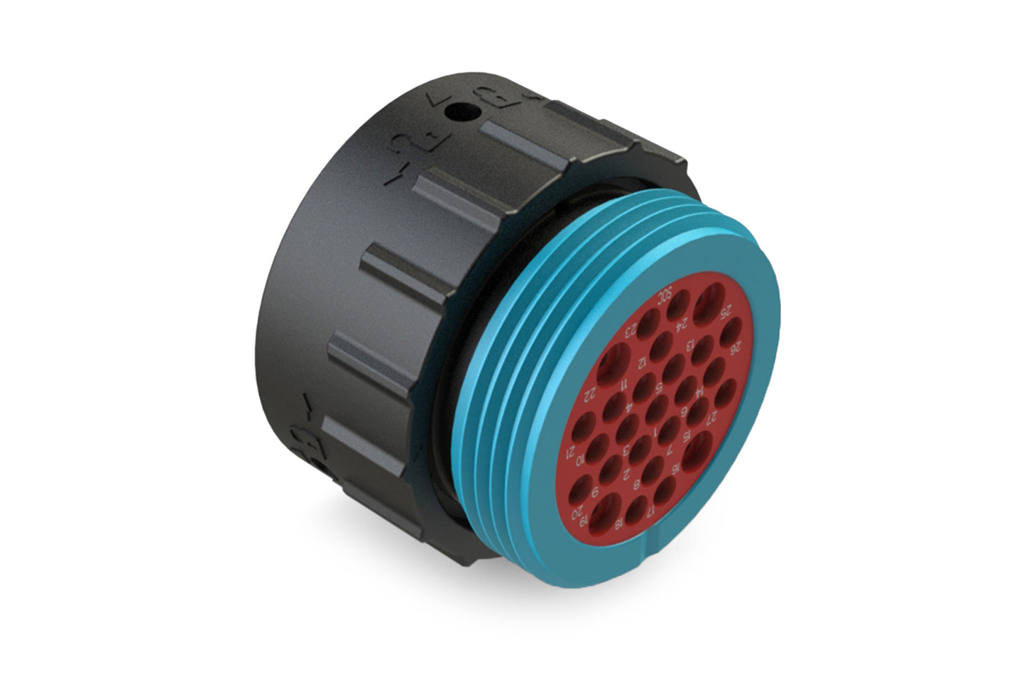 AHDP06-24-27SR-WTA 27 Position Plug, Socket, Shell Size 24, Reduced Diameter Seal (Blue Adapter), Wide Thread Adapter
