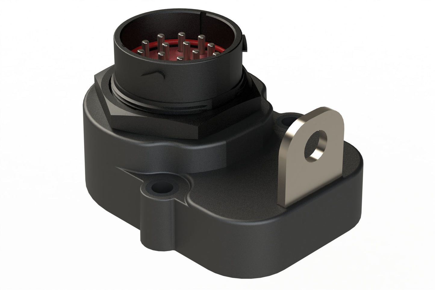 AHDPHB04-24-16P-BLK-CN 16 Position Receptacle, Shell Size 24, Bussed, Potted, Black