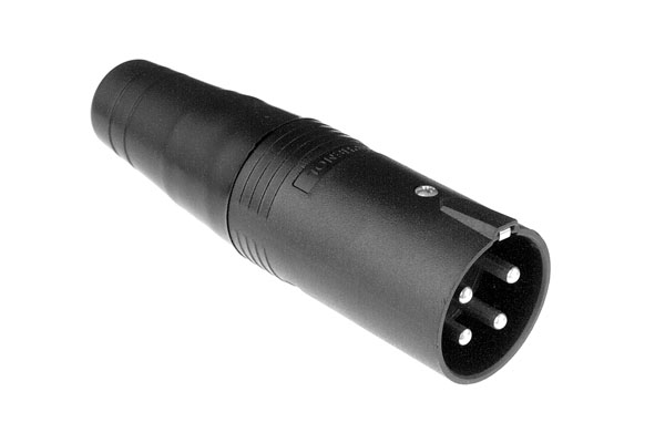 AP-6-12 6 PoleMale Loudspeaker Cable Connector,Thermoplastic Shell,Machined Contacts, Black Finish