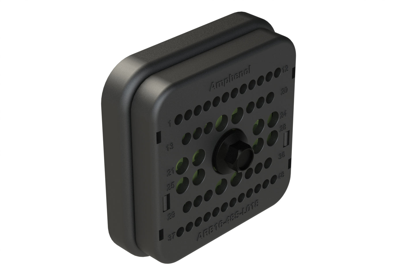 ARB16-48SAR-L018 48 Position Plug, Reduced Diameter Seal, Keyed A, Black. DRB16-48SAE-L018