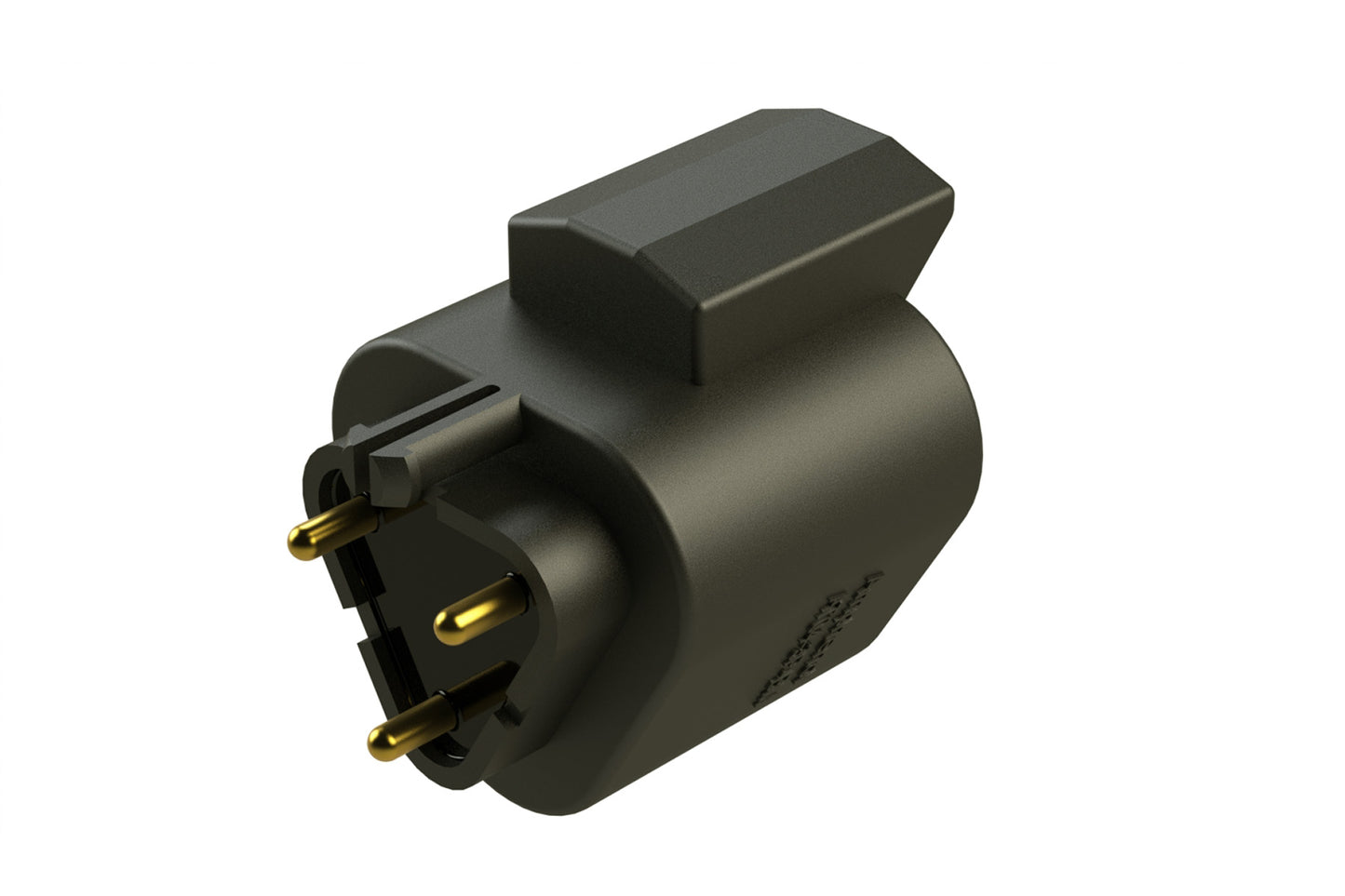 AT04-3P-BM02 3 Position PCB Flangeless (Snap Fit) Board Mount Receptacle, Pin, Gold Plated contacts Included, Potting, Black