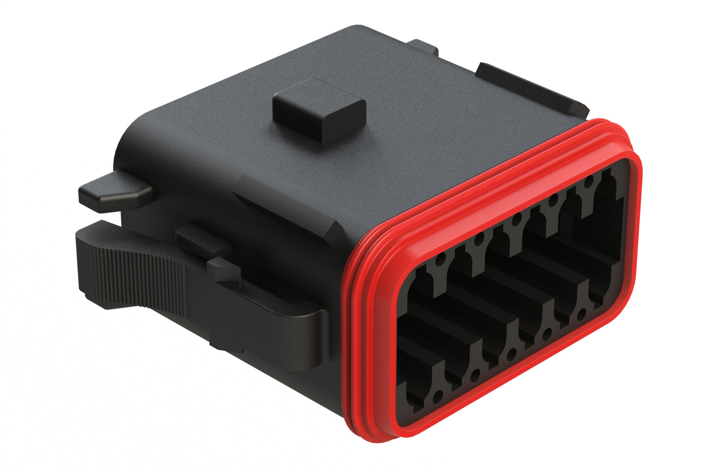 AT06-12SA-BLK 12-Way Plug, Black Female Connector with A Position Key and Enhanced Seal Retention (P012), Black. DT06-12SA-EP07