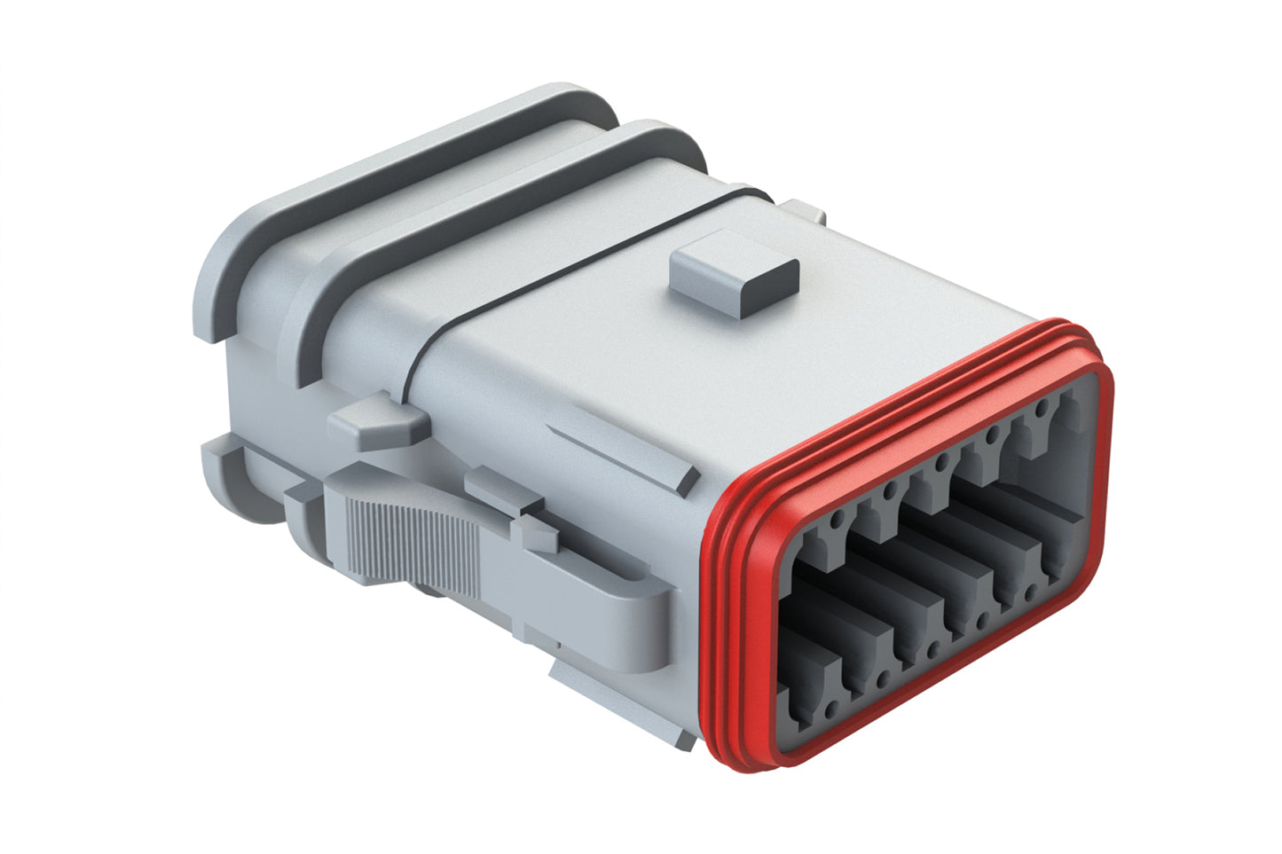 AT06-12SB-OMGRY 12 Position, Overmolded Plug, Socket, Keyed B, Grey