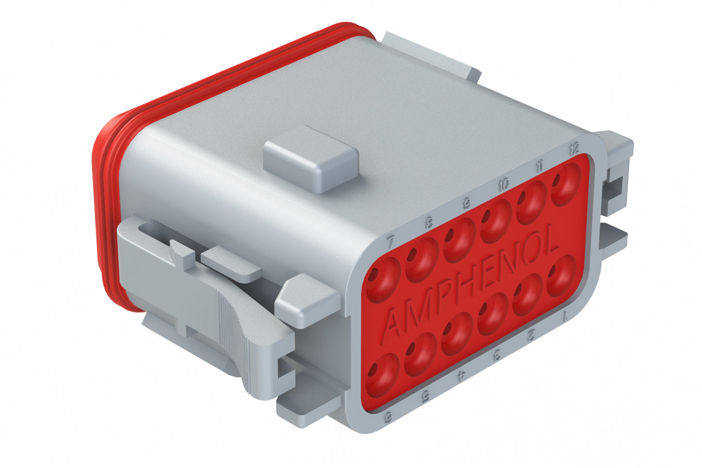 AT06-12SC-GRY 12-Way Plug, Female Connector with C Position Key, Grey