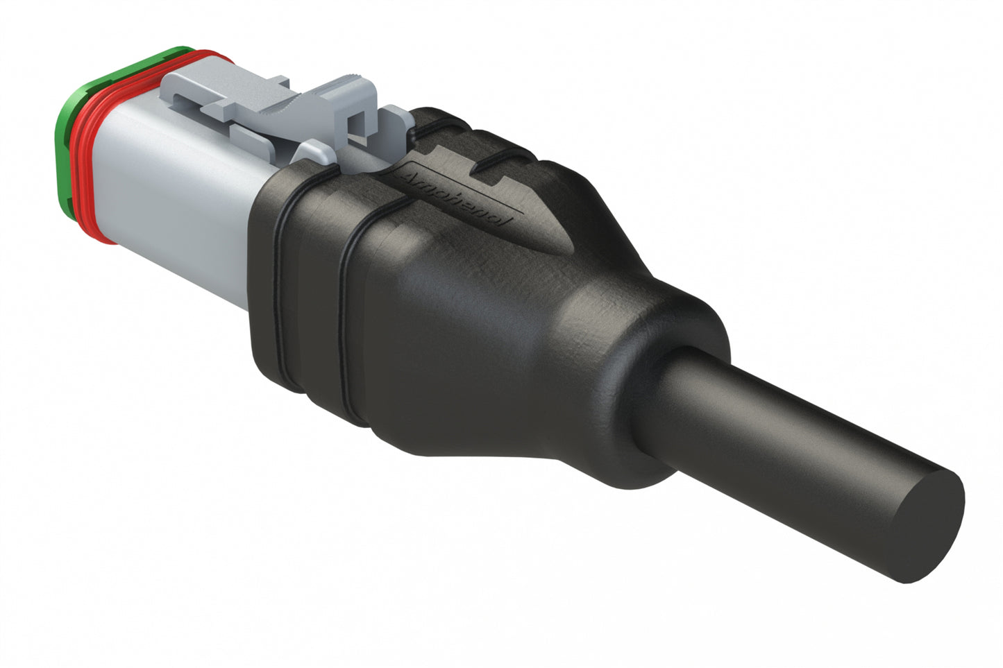 AT06GY-4S-N-TPE-M10 4 Position Plug Single-Ended Molded Cable Assembly. Black TPE, Uses Connector AT06-4S, 10 Meter Length. DT06-4S-2146-10M