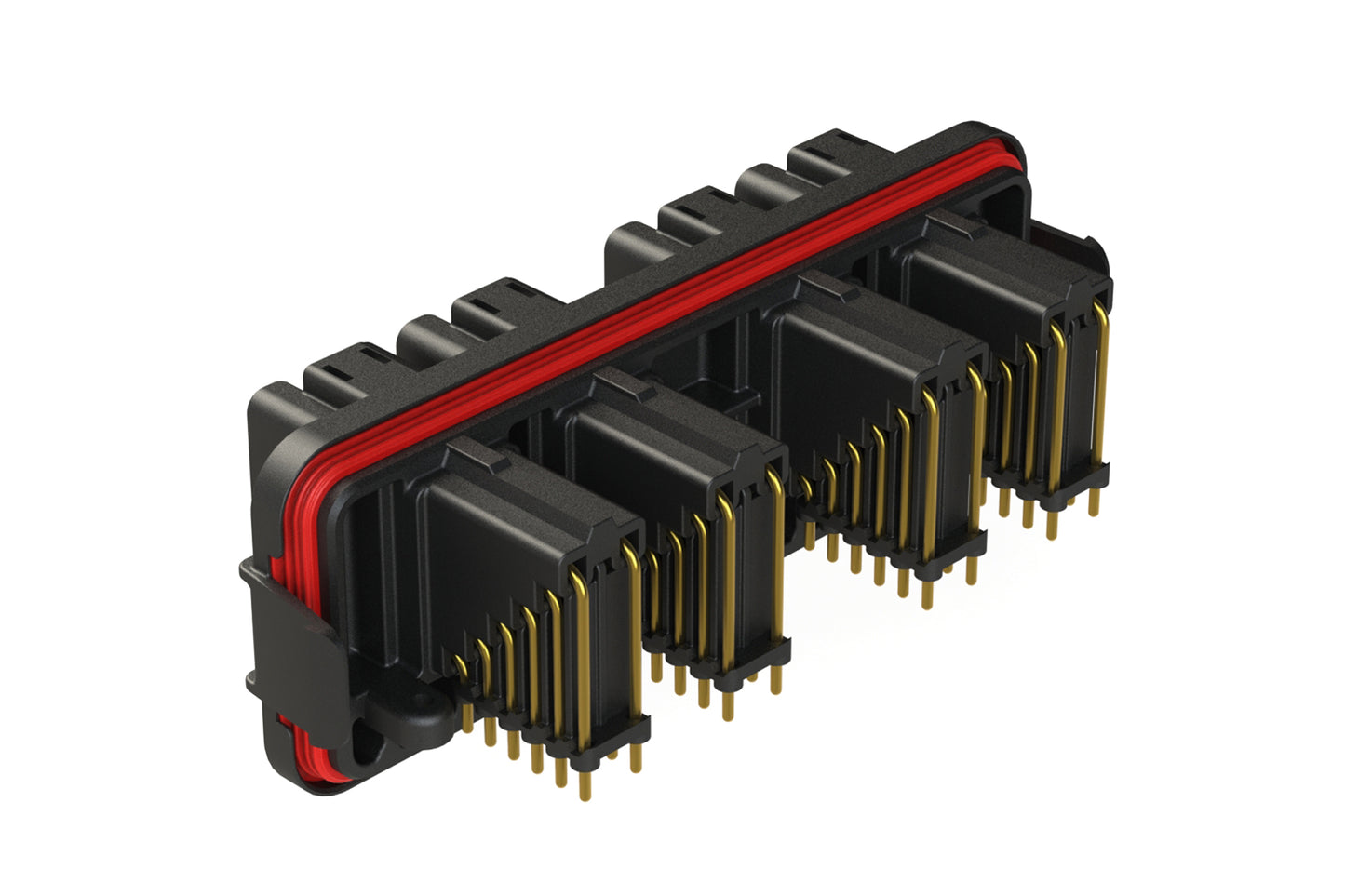 AT13-48PABCD-BM01 AIPX AT Header Thermoplastic 4X12 SIZE 16 ABCD Key, Gold Plating, Black. DT13-48PABCD-GR02