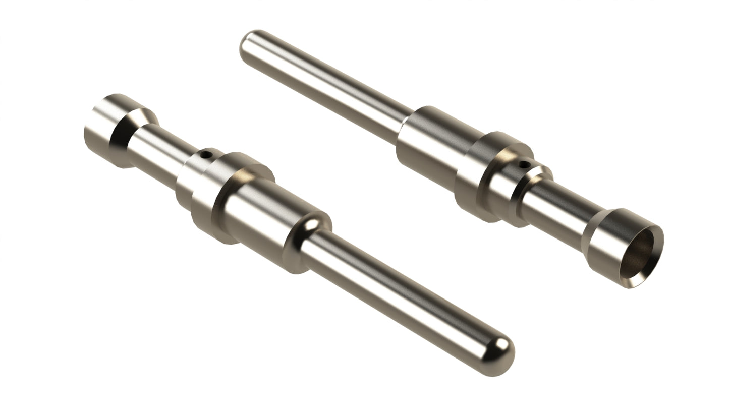 AT60-202-16141-22 Size 16 male solid machined contact, crimp, 22-24AWG, nickel Plated