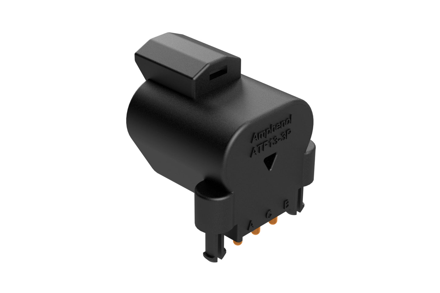 ATF13-3P-BM01 Board Mount Header, Right Angle, AT, 3 Pin, Snap Fit, Gold Plate