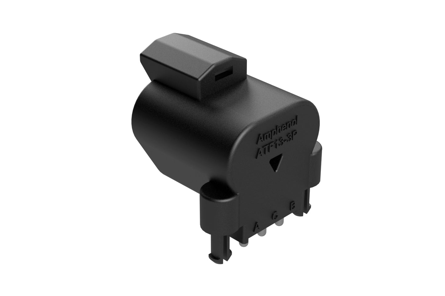 ATF13-3P-BM03J1939 Board Mount Header, Right Angle, AT, 3 Pin, Snap Fit, Tin plate, J1939