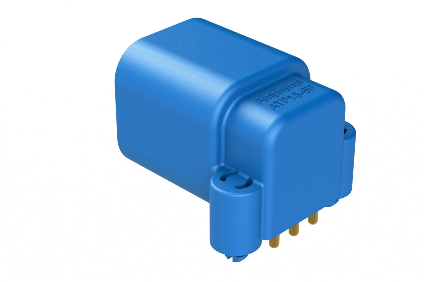 ATF13-6P2-BM01BLU Board Mount Header, Right Angle, AT, 6 Pin, Snap Fit, Gold plate, P2 key