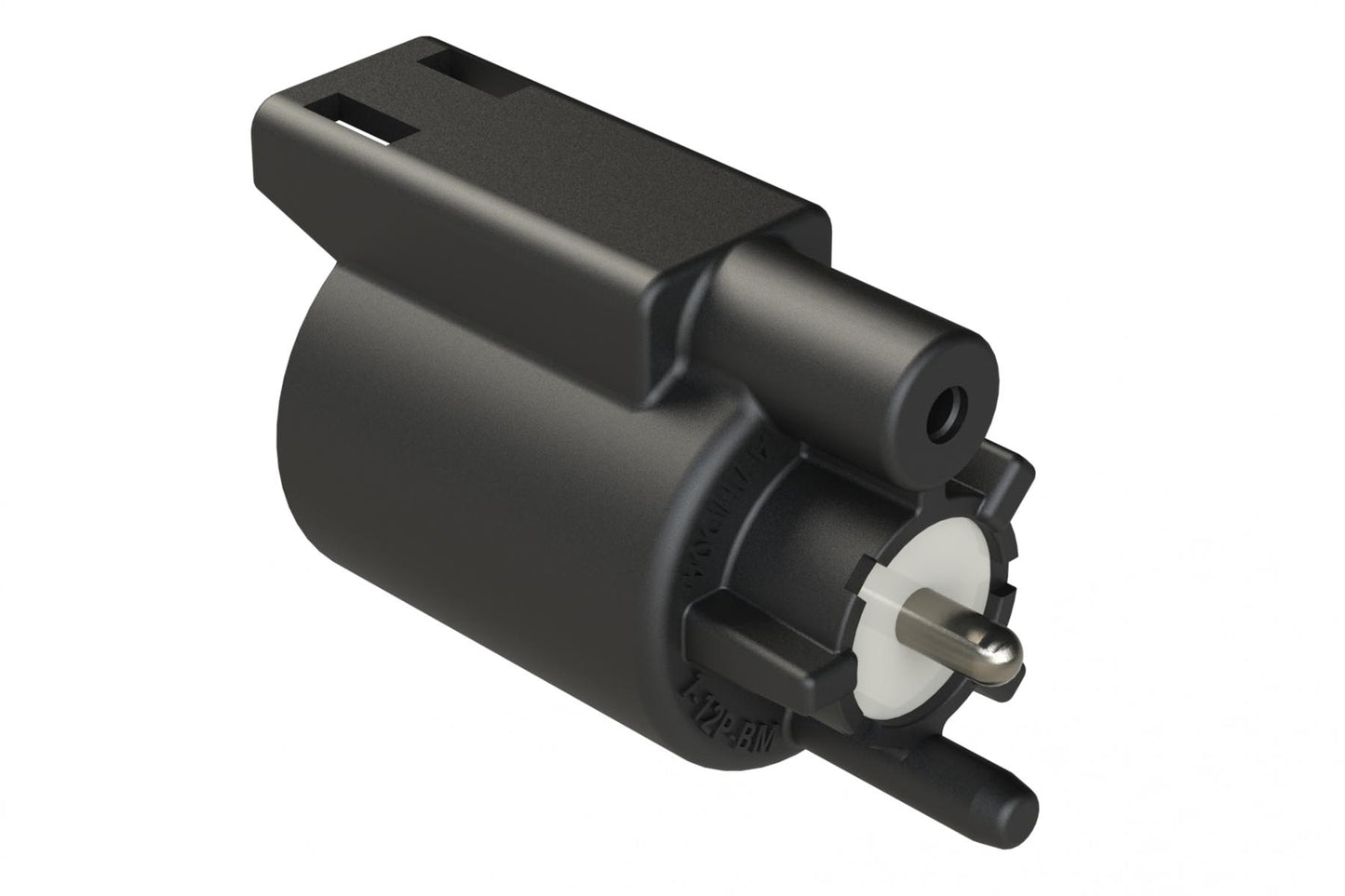 ATHD04-1-12P-BM14 Single Pole Receptacle, Pin, Size 12 Contact, Self-Threading, Tin Plated, Potting, Black