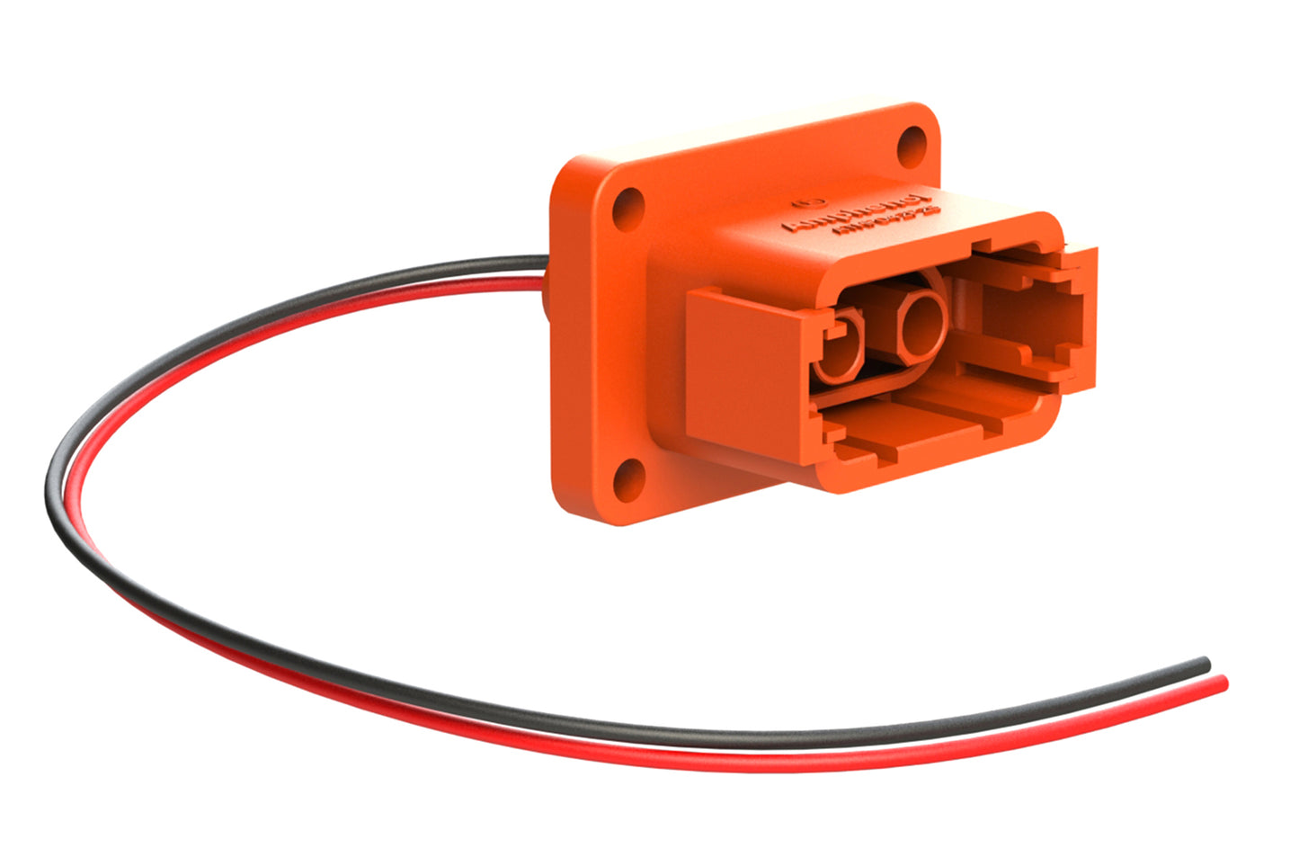 ATHP042P25ELB 2 Position Receptacle with High Voltage Interlock Loop and EMC Shielding, B Position, Orange. Contacts ordered separately.