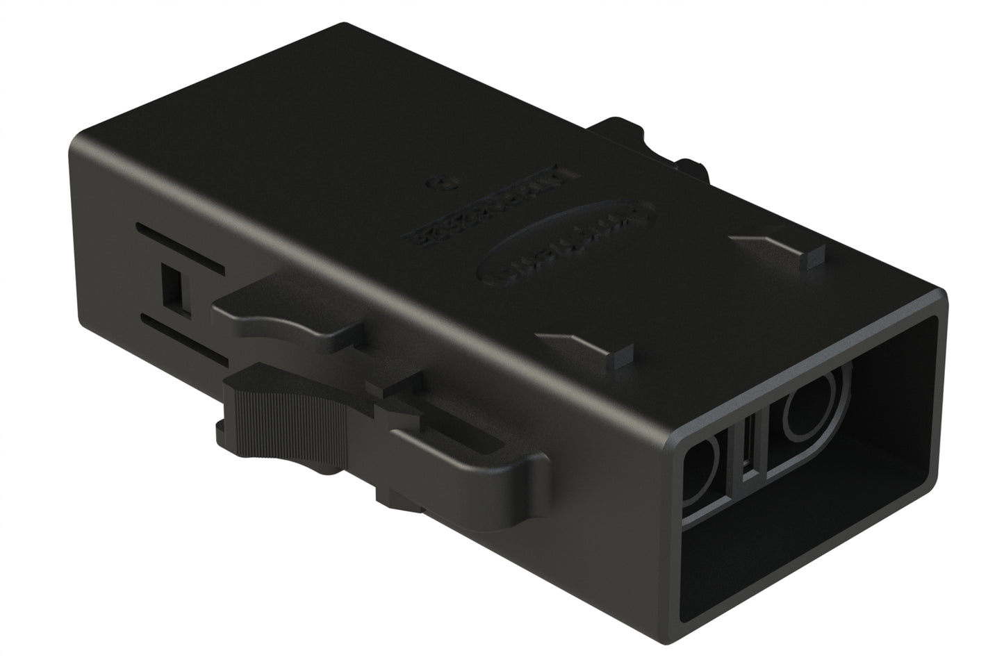 ATHP062S25ELD-S1-BLK 2 Position EMC Plug with High Voltage Interlock Loop, D Key, 6.5-7.5mm Cable Range, Black. Contacts ordered separately.